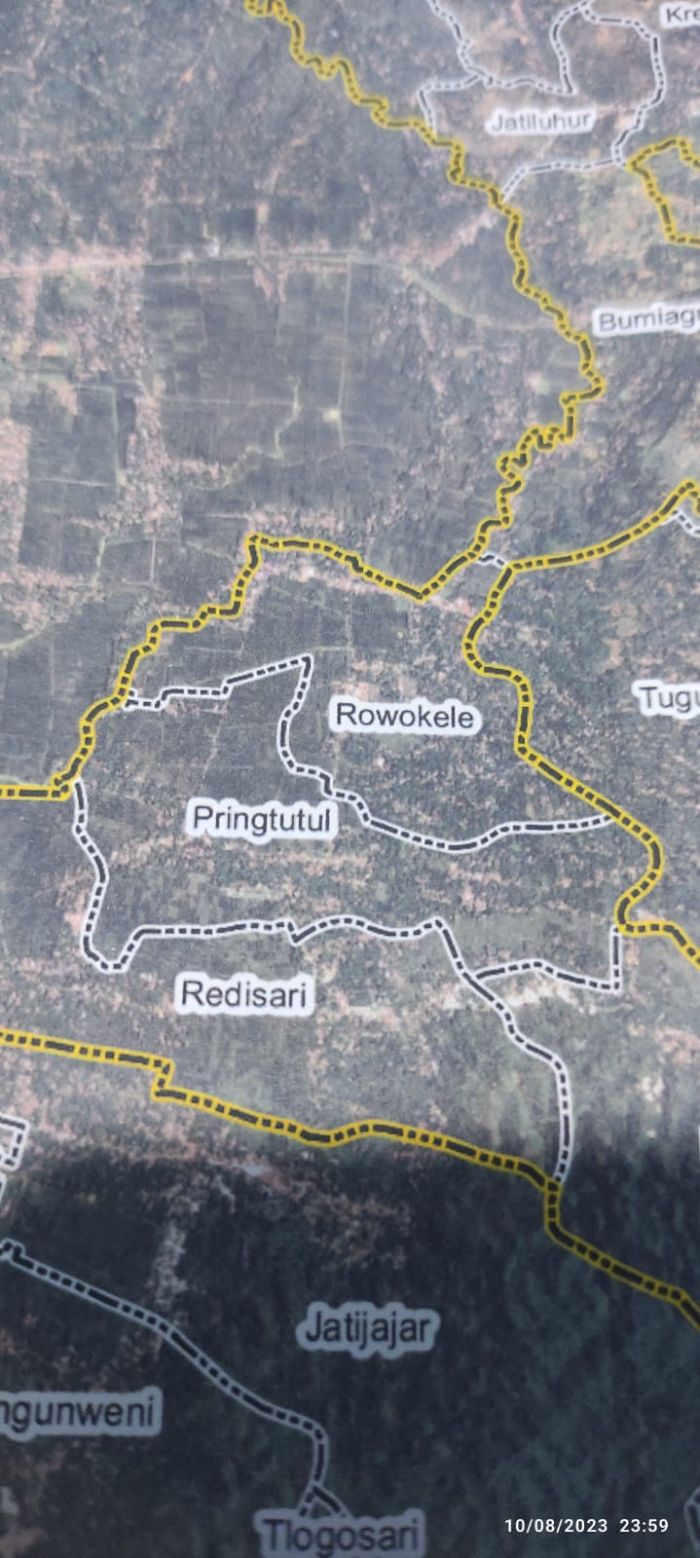 SURVEY LAPANGAN PENEGASAN BATAS DESA ROWOKELE