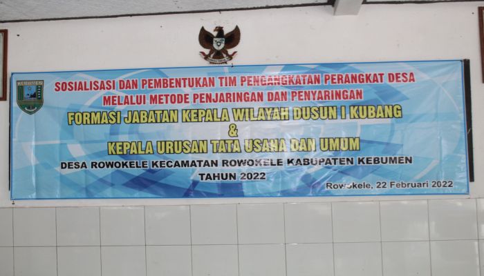 SOSIALISASI DAN PEMBENTUKAN TIM PENGANGKATAN PERANGKAT DESA